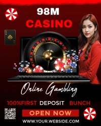 Black Joyful Online Casino Ad's Tamplat  Instagram Portrait template