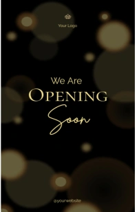 Black Joyful Opening Soon  Half Page Wide template