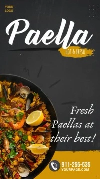 Black Joyful Paella Instagram Reel template