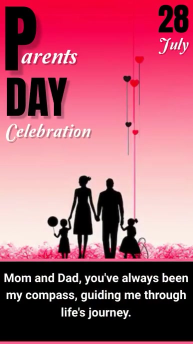 Black Joyful Parents Day Instagram Reel template