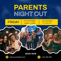 Black Joyful Parents Night Out Ad Flyer Design Instagram Post Iphosti le-Instagram template