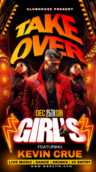 Black Joyful Party Flyer Template, Instagram Story