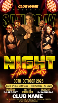 Black Joyful Party Instagram Reel template