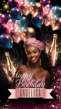 Black Joyful Pastel Colors Instagram Story template