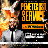 Black Joyful Pentecost Service Instagram Post Video Instagram-Beitrag template