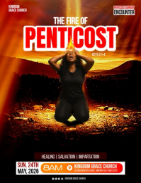Sort Pentecost Sunday Church Event Flyer Template