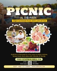Black Joyful Picnic In The Park Instagram Portrait template
