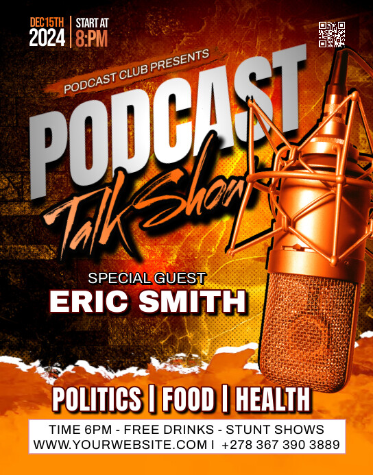 Podcast Talk Show Template | PosterMyWall