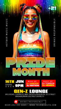 Black Joyful Pride Month Celebration Instagram Story Instagram-verhaal template