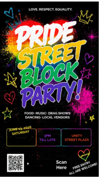 Black Joyful Pride Street Block Party Instagram Story template