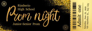 Black Joyful Prom Night Linkedin Banner template