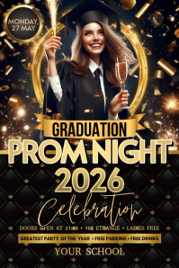 Black Joyful Prom Night Poster Video template