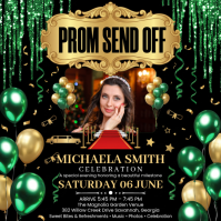 Black Prom Send Off Pos Instagram Template