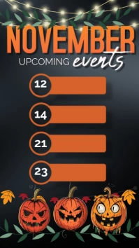 Black Joyful Pumkin November Instagram Story template
