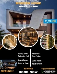 Black Joyful Real Estate  Flyer (us Letter) template