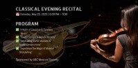 Black Joyful Recital Eventbrite Banner template