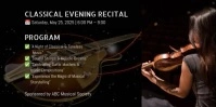 Black Joyful Recital Eventbrite Banner template