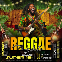 Sort Reggae Night Event Pos Instagram Template