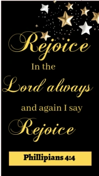 Black Joyful Rejoice In The Lord  Instagram Story template