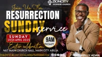 Black Joyful Resurrection Sunday Church Invitation Service  Twitter Post Twitter-opslag template