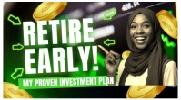 Black Joyful Retire Early  Youtube Thumbnail template