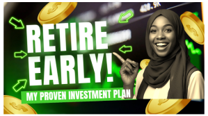 Black Joyful Retire Early  Youtube Thumbnail template