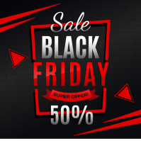 Black Black Friday Sale Instagram Post Template