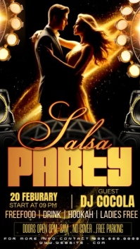 Black Salsa Party Instagram Story Template