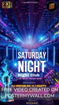 Black Joyful Saturday Night Club Youtube Short template