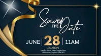 Black Joyful Save The Date  Digital Display (16:9) template