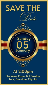 Black Joyful Save The Date Instagram Story template