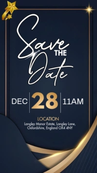 Black Joyful Save The Date Instagram Story template