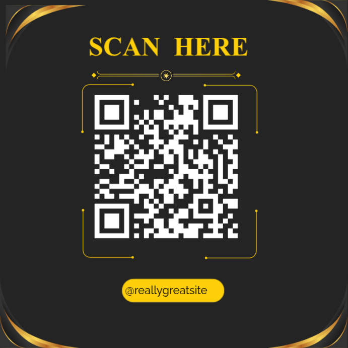 Black Joyful Scan Qr Code Scan Here  Instagram Post template