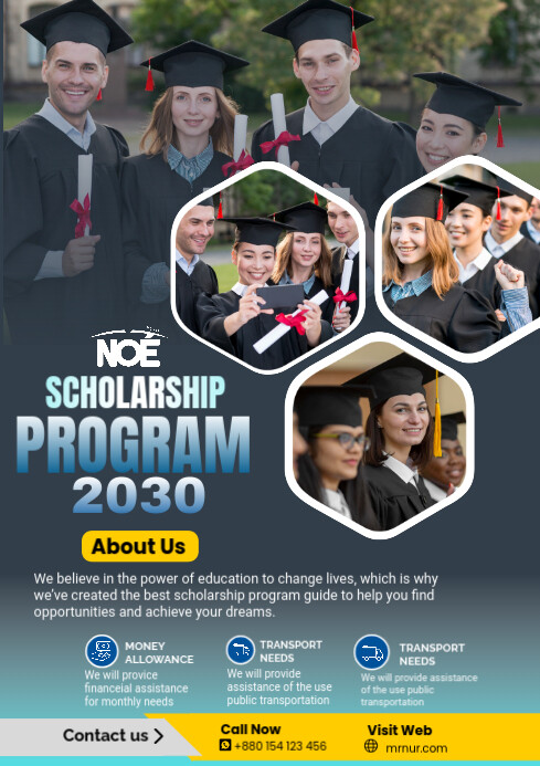 Black Joyful Scholarship Program A4 template