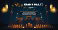 Black Joyful Shab-e-barat Greeting Facebook Shared Image template