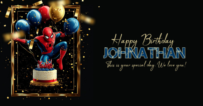 Black Joyful Spiderman Blue And Red Facebook Shared Image template