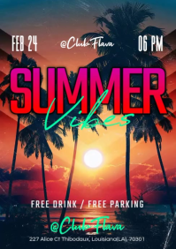 Black Joyful Summer Party A5 Video template