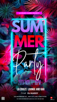 Black Joyful Summer Party  Instagram Story template