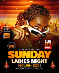 Black Ladies Night Event Instagram Portrait Template