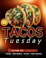 Hitam Taco Tuesday Event Instagram Portrait Template