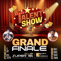Red Talent Show Persegi Template