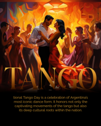 Black Joyful Tango Day Instagram Portrait template