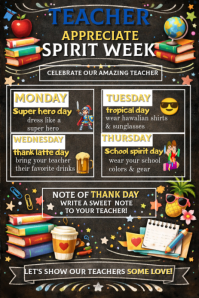 Black Joyful Teacher Appreciation Week Pinterest Graphic Pinterest-grafik template