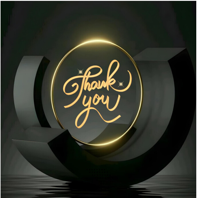 Copy of Black Joyful Thank You Card Instagram Post | PosterMyWall
