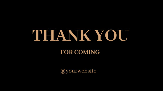 Black Joyful Thank You  Digital Display (16:9 数字显示屏 (16:9) template