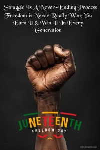 Black Joyful This Is A Powerful And Symbolic Juneteenth Freedom Day Poster Design Pinterest Graphic template