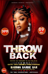 Black Joyful Throw Back Thursday Party  Tabloid Tabloide template