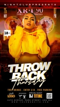 Black Joyful Throwback Party Instagram Story Instagram-Story template