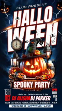 Black Halloween Party История на Instagram Template