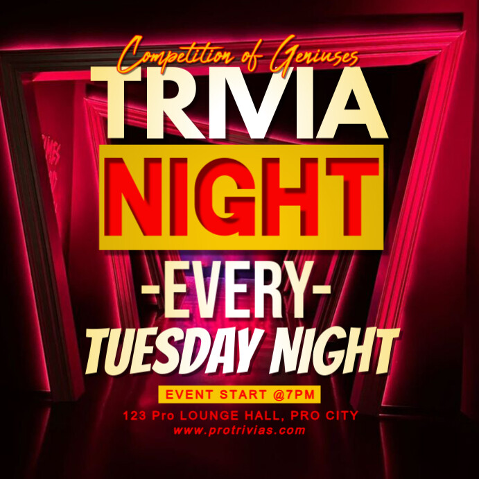 Black Joyful Trivia Night Instagram Post Template | PosterMyWall